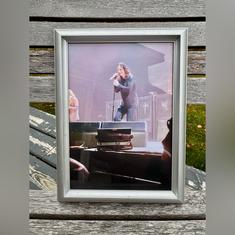 Ozzy Osbourne Concert Silver Framed Live Performance Art